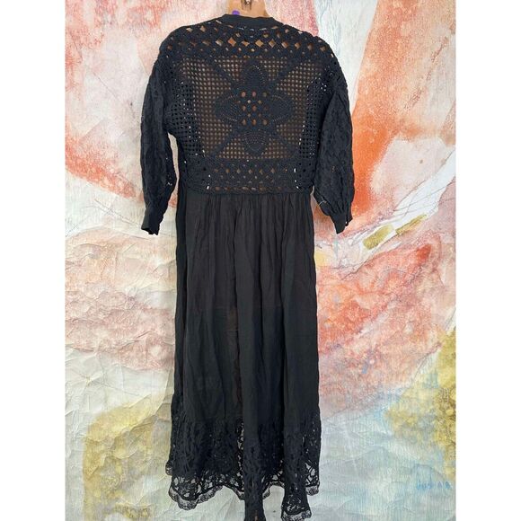 Anthropologie Mixed Lace Crochet Duster Jacket - Picture 7 of 8